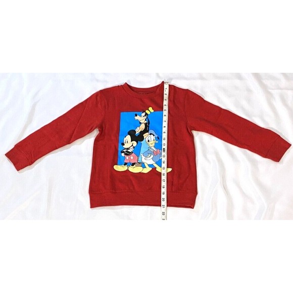 Disney's Mickey and Friends Long Sleeve Red Sweatshirt Kids size Small - Picture 5 of 8